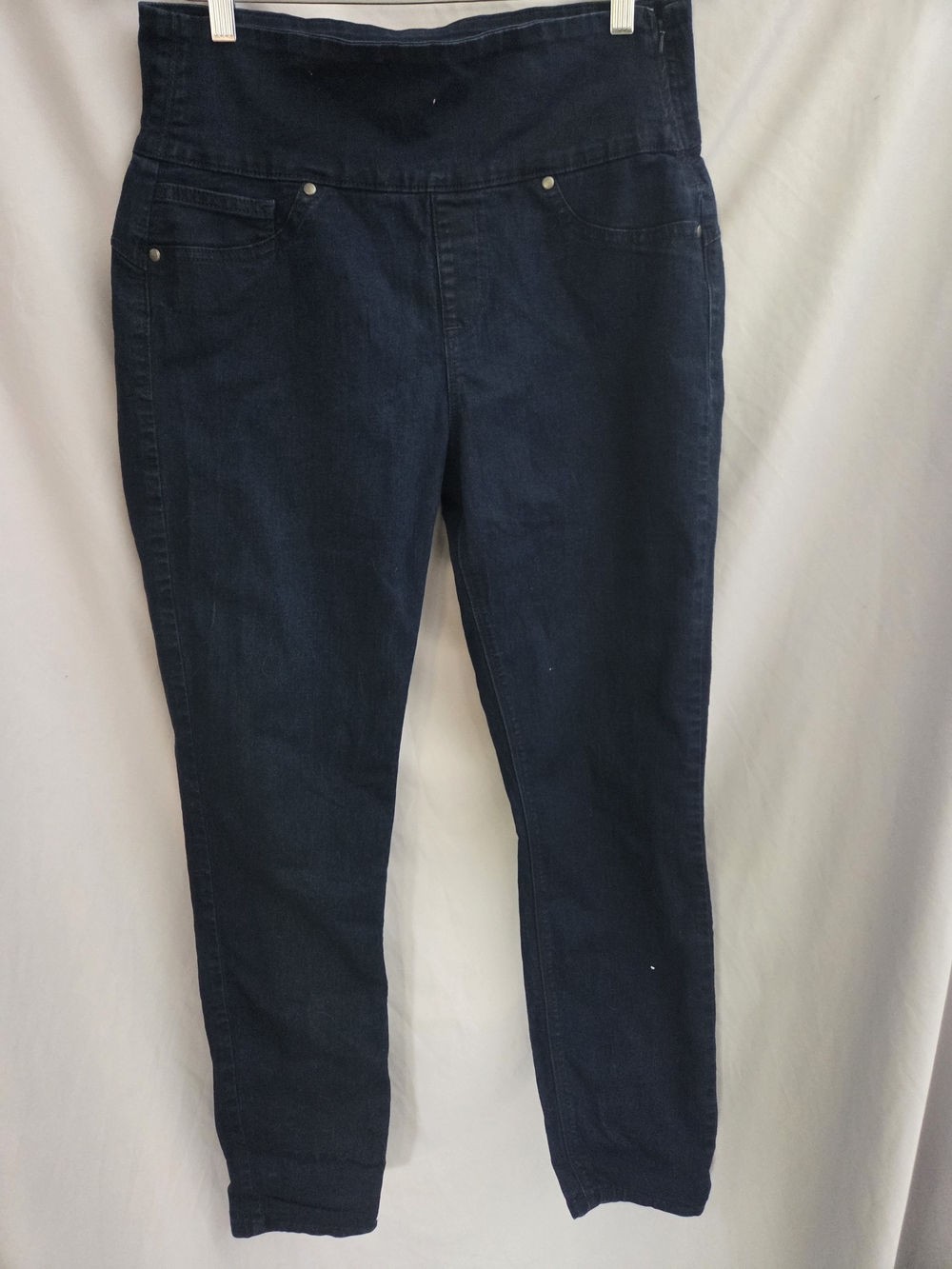 SPANX High-Rise Navy Stretch Pull-On Jeans